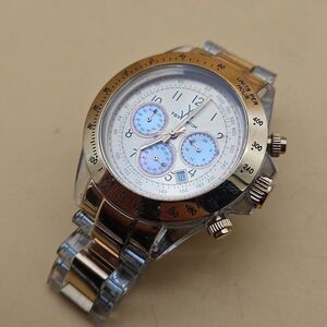 ToyWatch Rose Gold Tone Tachymeter Clear Acrylic Chronograph Watch 46MM